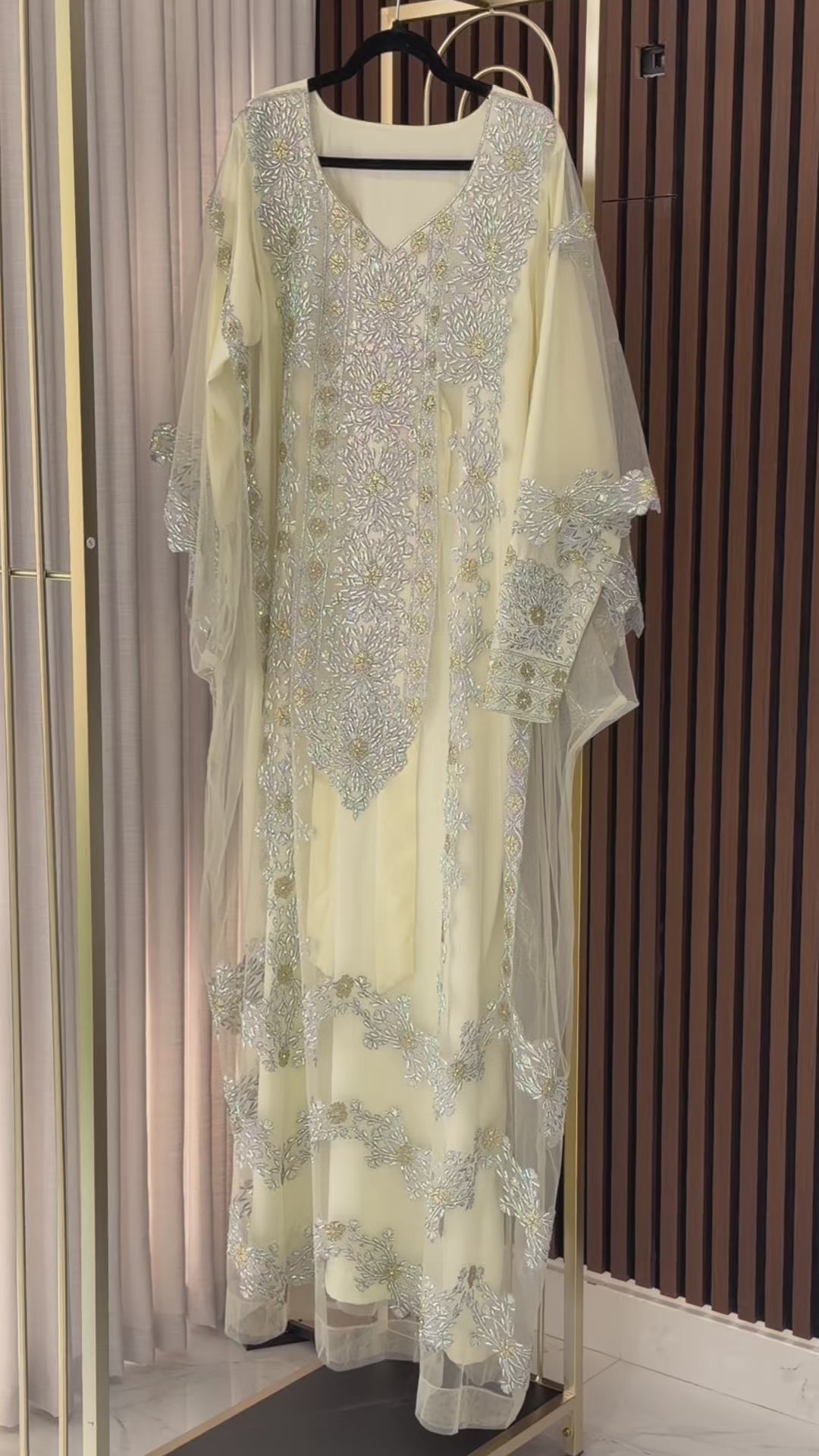 Noor Al Zahra Ivory Kaftan