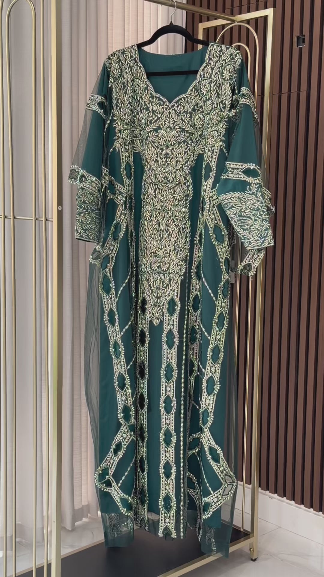 Emerald Royal Embroidered Kaftan